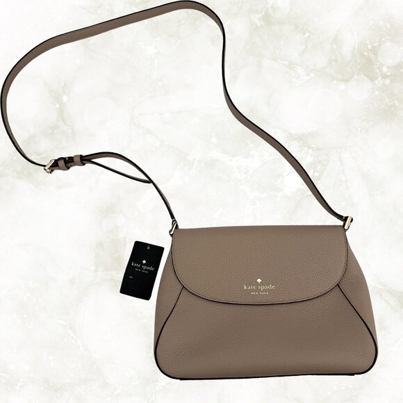 NEW Kate Spade Monica Leather Flap Purse Preppy Classy Crossbody Fall Bag - Picture 1 of 11
